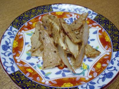 長芋の皮のチップス