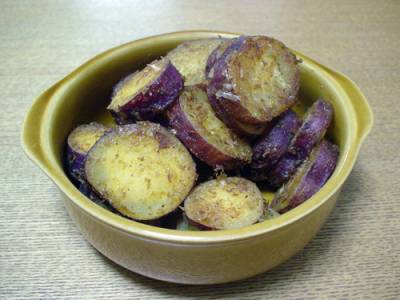 さつまいものバター粉がつお煮