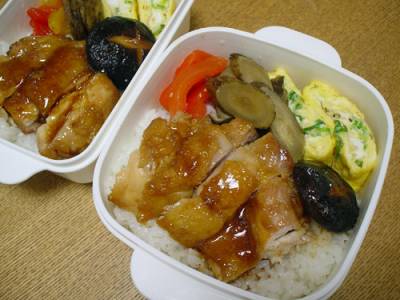 鶏肉としいたけのくわ焼き