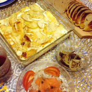 ポテトとりんごのグラタン