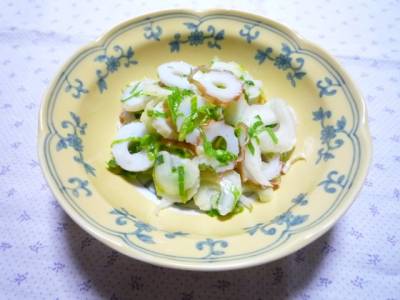 セロリとちくわのねぎ塩あえ