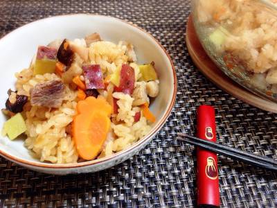 レンジでスピードおこわ