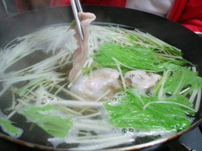 水菜と豚のあっさり鍋