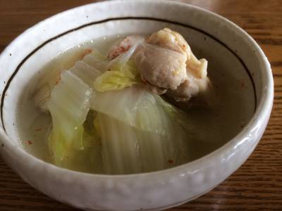 白菜の鶏スープ煮