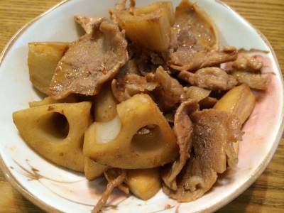 豚肉とれんこんの炒め煮