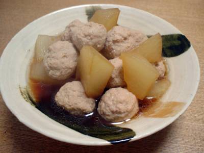 大根と肉だんごのしょうゆ煮