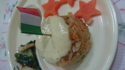 セロリのクリームご飯