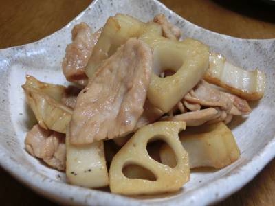 豚肉とれんこんの炒め煮