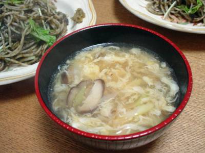 しいたけのかきたま汁