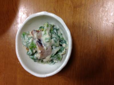 菜の花と油揚げの白あえ