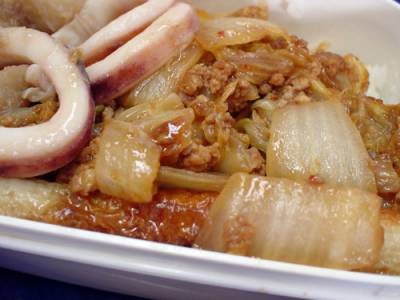 白菜の鶏マーボー