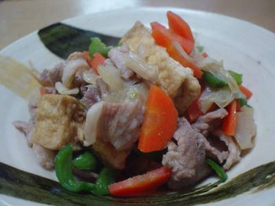 牛肉と厚揚げの甘辛煮