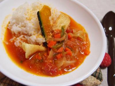 トマトジュースのリゾット