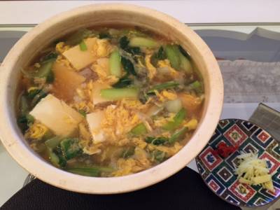 帆立てのトロトロ湯豆腐