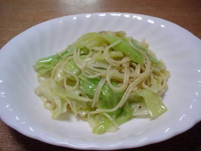 キャベツとアンチョビのスパゲッティ