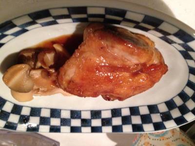 鶏の照り焼き 黒酢風味