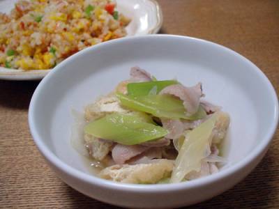 ねぎと豚しゃぶのサッと煮