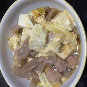 合いびき肉のすき焼き風