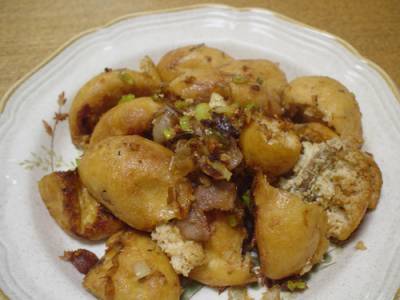 ちぎり厚揚げと豚バラの和風炒め