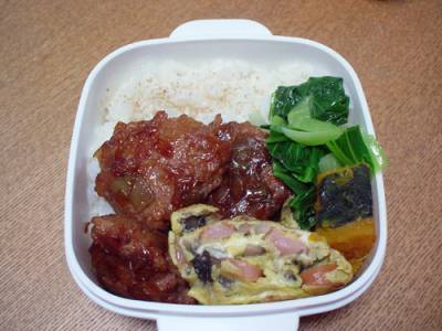 ハムとマッシュルームの卵焼き