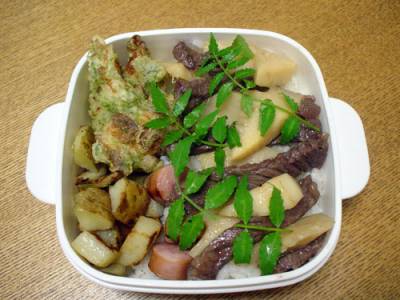 たけのこ肉めし