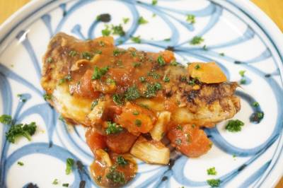 さばのソテーきのこソース