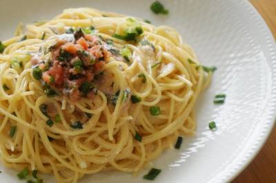 たらこと青じそのスパゲッティ