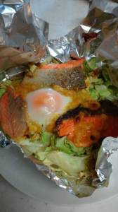 さけとキャベツのみそホイル焼き