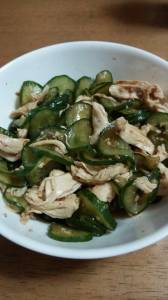 きゅうりとささ身のごまあえ