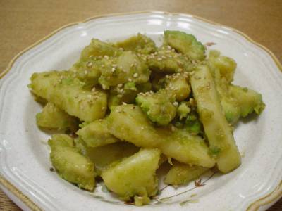 アボカドとじゃがいものあまから焼き