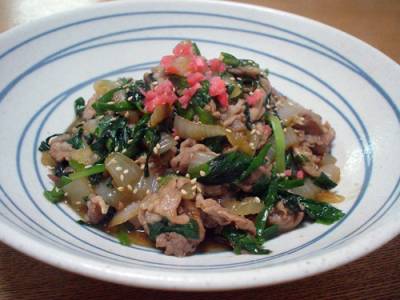 新たまねぎのスタミナ炒め