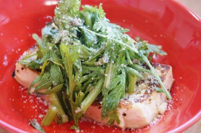 春菊と豆腐のサラダ