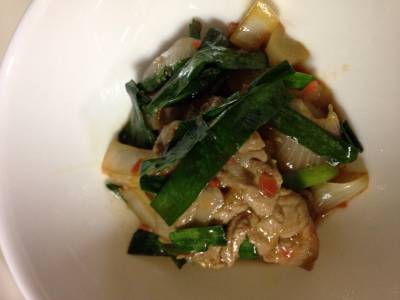 新たまねぎのスタミナ炒め