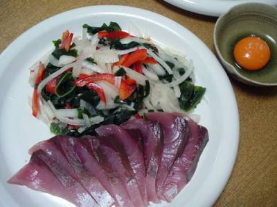 ヅケがつおのおかずサラダ