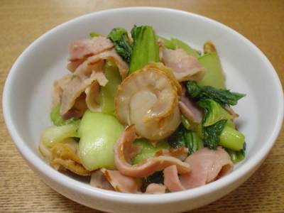 ボイル帆立てベーコン風味