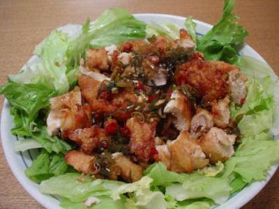 揚げ鶏のねぎソース