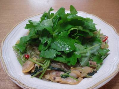 あさりと春雨の炒め物