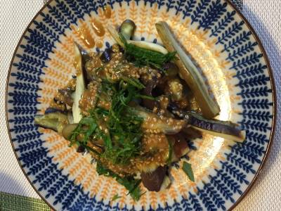 冷やしなすのごまソース