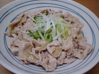 柔らかポークの香味酢がけ