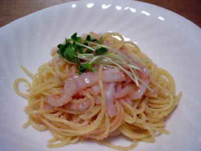 いかとたらこのパスタ