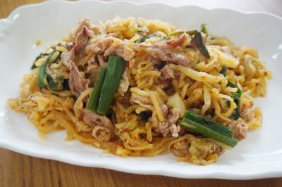 切り干し大根と豚肉のキムチ煮