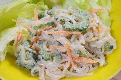 塩もみゴーヤーのピーナツあえ