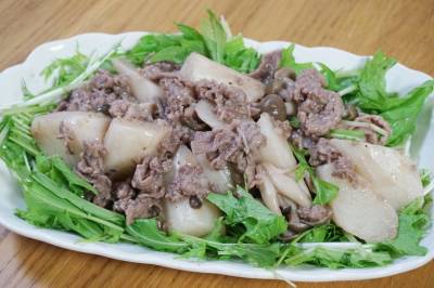 牛肉と長芋の梅塩煮