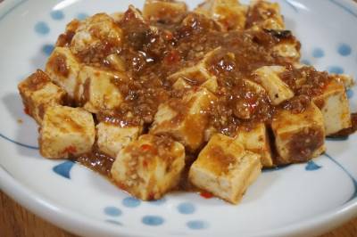 みそ味で麻婆豆腐