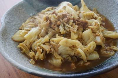 キャベツとツナのくたっと蒸し