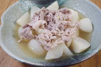 しょうが豚とかぶの煮びたし