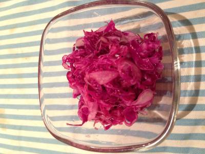 紫キャベツのザワークラウト風