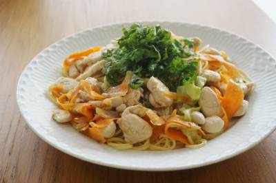 梅とささ身の和風パスタ