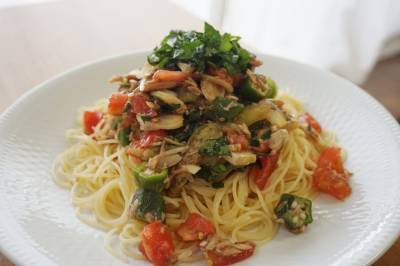 夏野菜の冷たいカッペリーニ