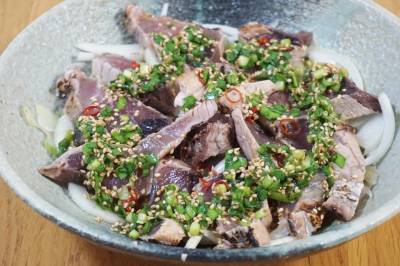 韓国風かつおのたたき